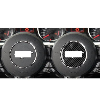 MUSTANG 15 - 23 CARBON FIBER STEERING WHEEL CENTER TRIM - Speedlogix
