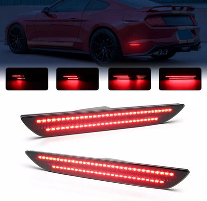 MUSTANG 15 - 23 REAR DYNAMIC SMOKED LED SIDE MARKERS - Speedlogix