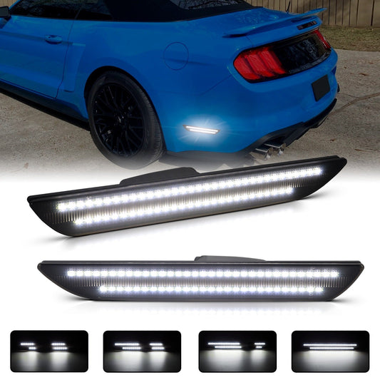 MUSTANG 15 - 23 REAR DYNAMIC SMOKED LED SIDE MARKERS - Speedlogix