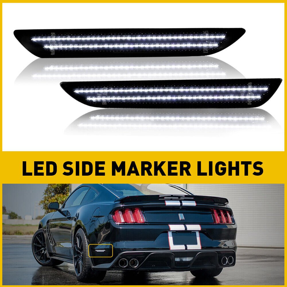 MUSTANG 15 - 23 REAR SMOKED LED SIDE MARKERS - Speedlogix