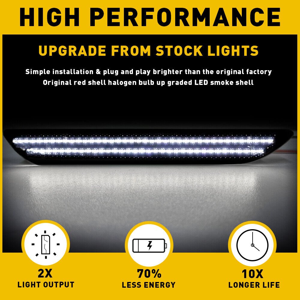 MUSTANG 15 - 23 REAR SMOKED LED SIDE MARKERS - Speedlogix