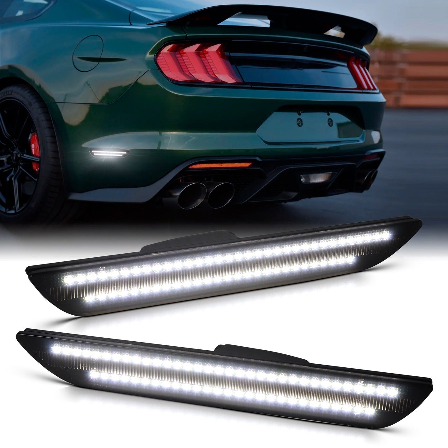 MUSTANG 15 - 23 REAR SMOKED LED SIDE MARKERS - Speedlogix