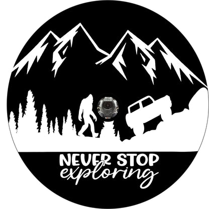 Never Stop Exploring • Sasquatch Bronco Spare Tire Cover - Speedlogix