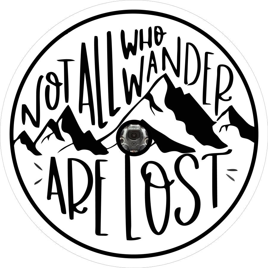 Not All Who Wander Are Lost Mountain Landscape Bronco Spare Tire Cover - Speedlogix