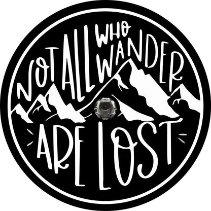 Not All Who Wander Are Lost Mountain Landscape Bronco Spare Tire Cover - Speedlogix