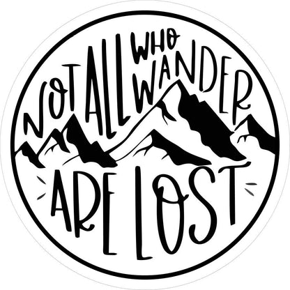 Not All Who Wander Are Lost Mountain Landscape Bronco Spare Tire Cover - Speedlogix