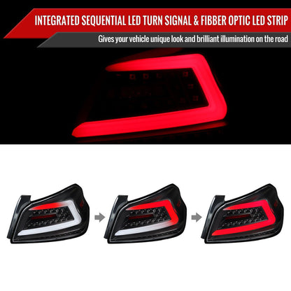 NTXGLOW BLACK LED tail lights (2015 - 2021 Subaru WRX) - Speedlogix
