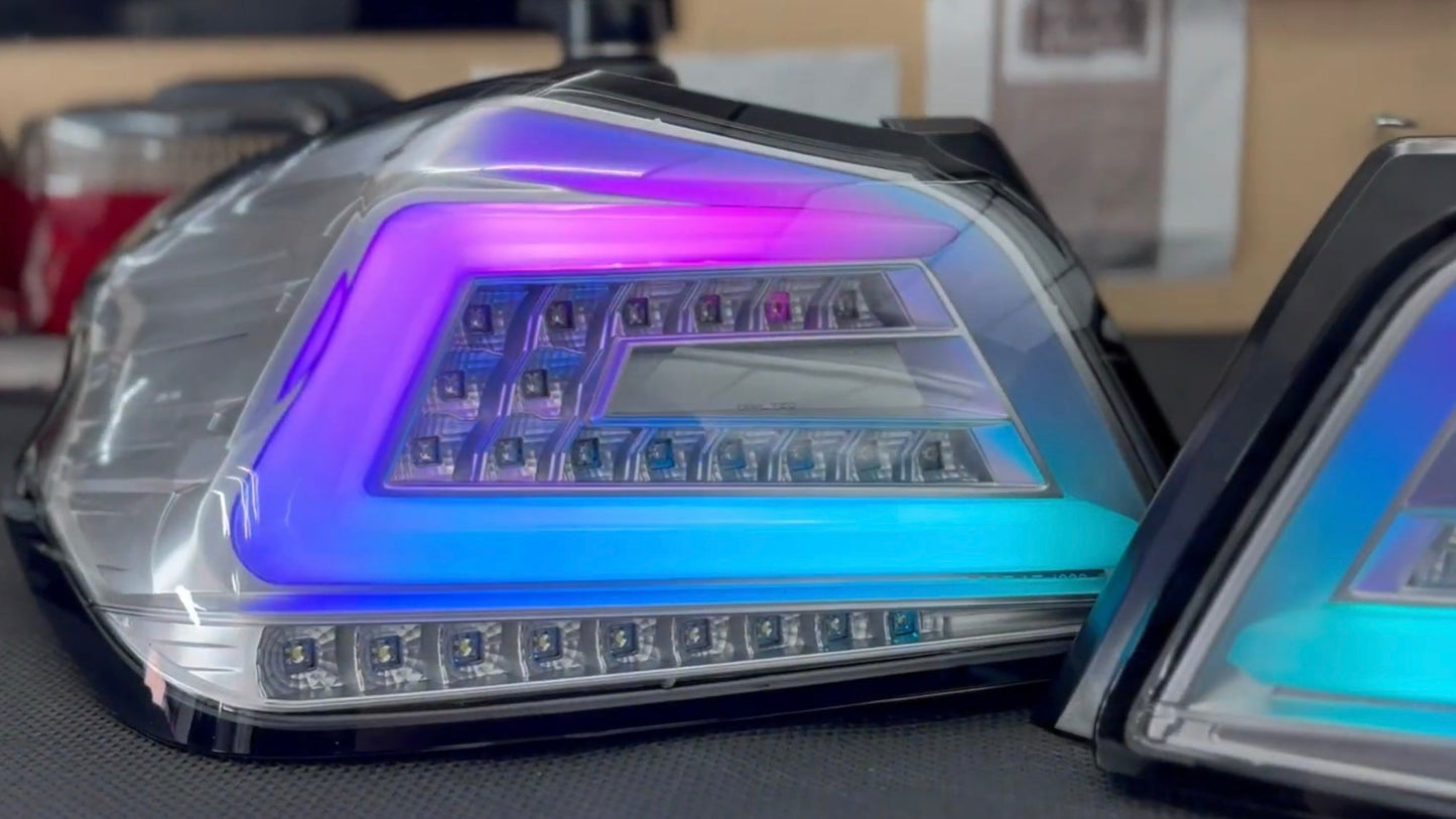 NTXGlow Clear Color Shifting Spec D Tail Lights (2015 - 2021 Subaru WRX) - Speedlogix
