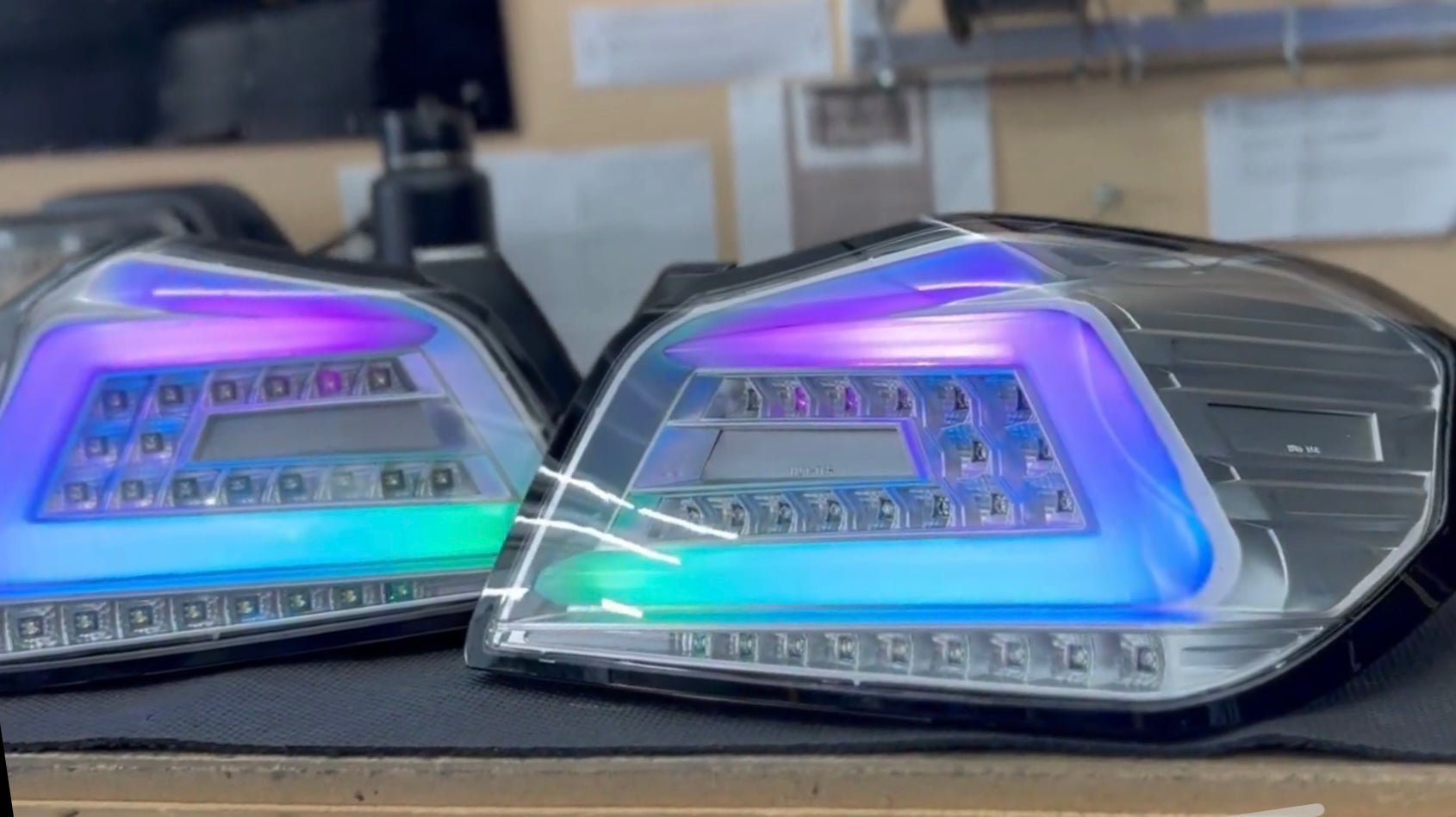 NTXGlow Clear Color Shifting Spec D Tail Lights (2015 - 2021 Subaru WRX) - Speedlogix