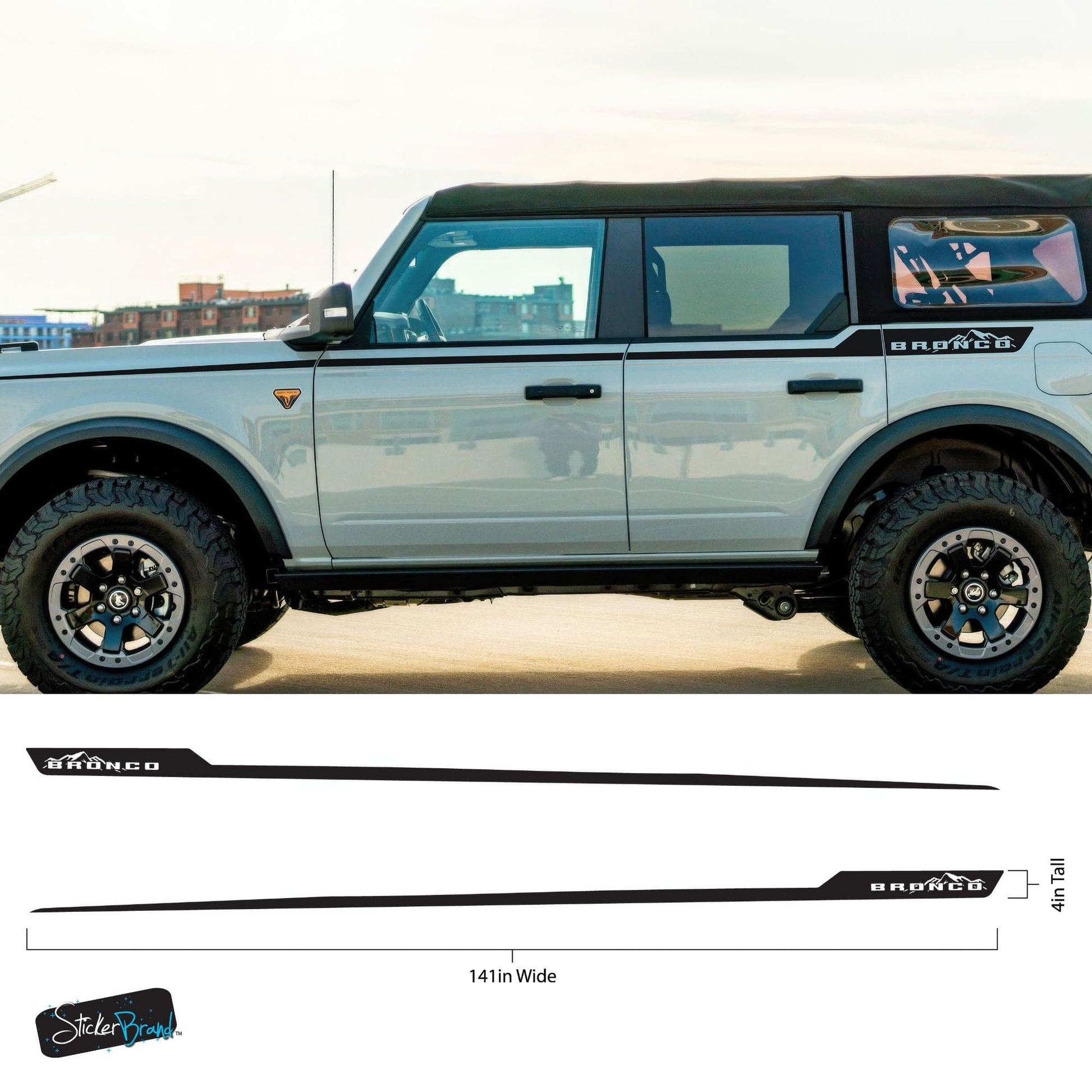 Offroad Overland Bronco Stripes Decal Sticker. 7035 - Speedlogix