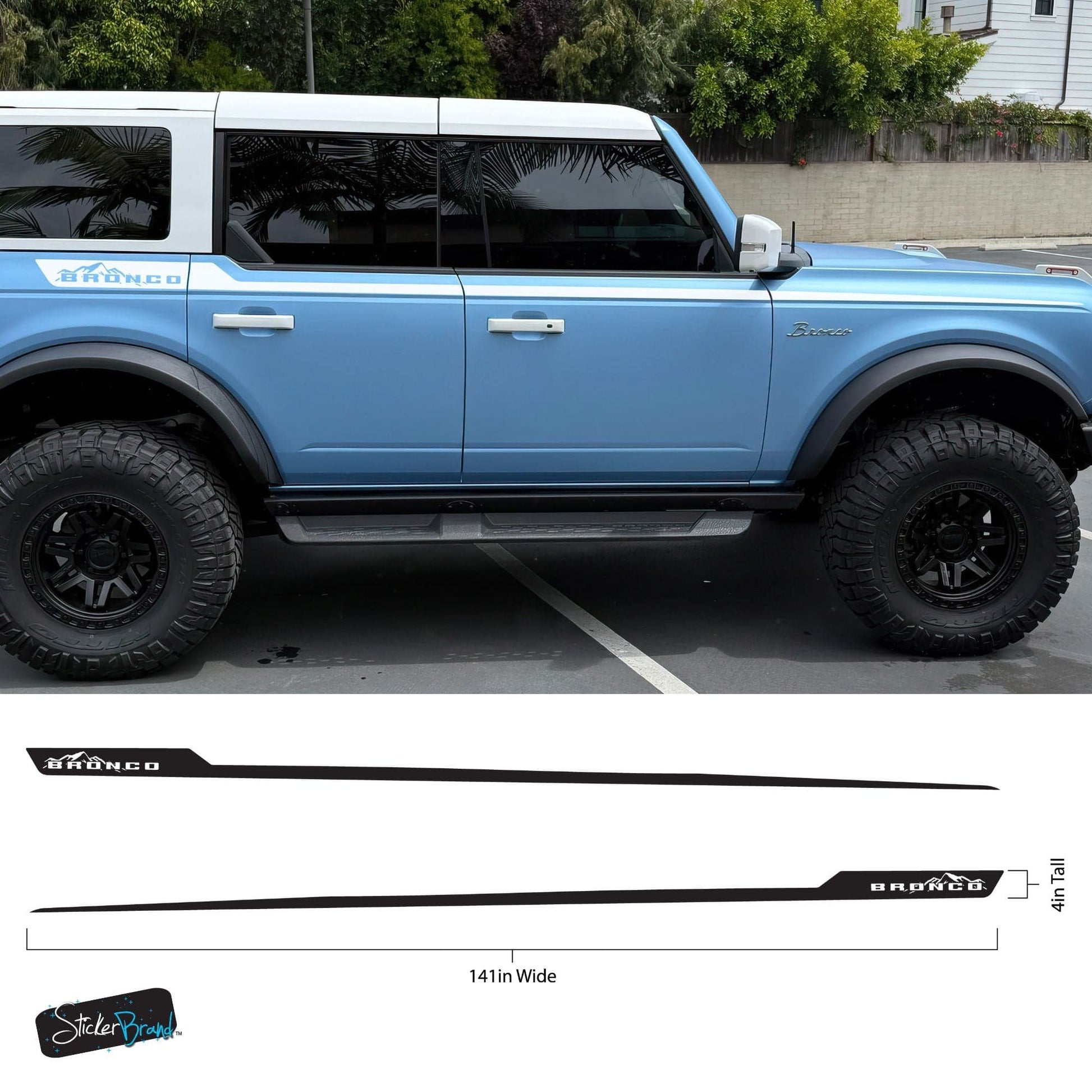 Offroad Overland Bronco Stripes Decal Sticker. 7035 - Speedlogix
