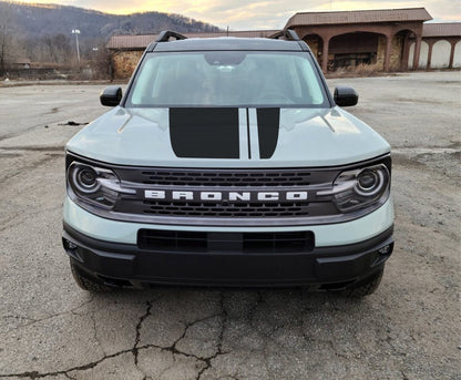 Offset Stripes Hood Decal Cover for 2021 - 2025 Ford Bronco Sport - Speedlogix