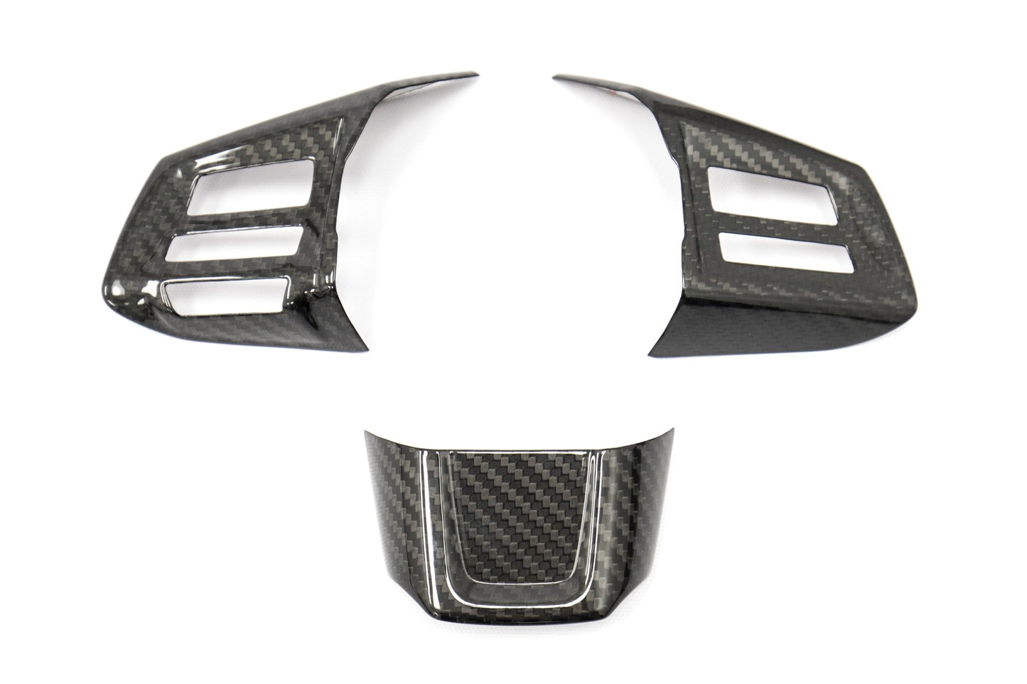 OLM Carbon Fiber Steering Wheel Covers - 2015 Subaru WRX / 2015 STI (MT) - Speedlogix