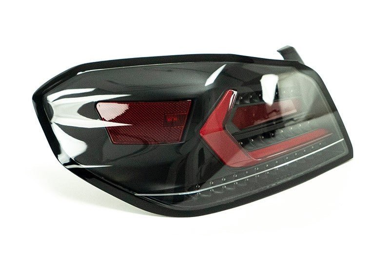 OLM Evolution Tail Lights (Clear Lens, Black Base, Red Bar) - 2015 - 2021 WRX / STI - Speedlogix