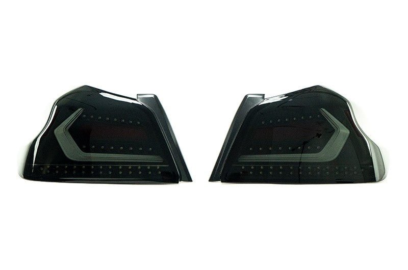 OLM Evolution Tail Lights (Smoked Lens, Black Base, White Bar) - 2015 - 2021 WRX / STI - Speedlogix