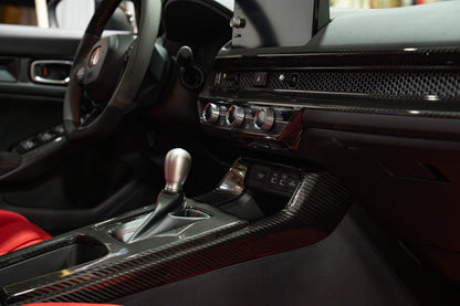 OLM LE Carbon Fiber Shift Panel Side Covers (3pc) - 2023+ Honda Civic FL5 Type R - Speedlogix