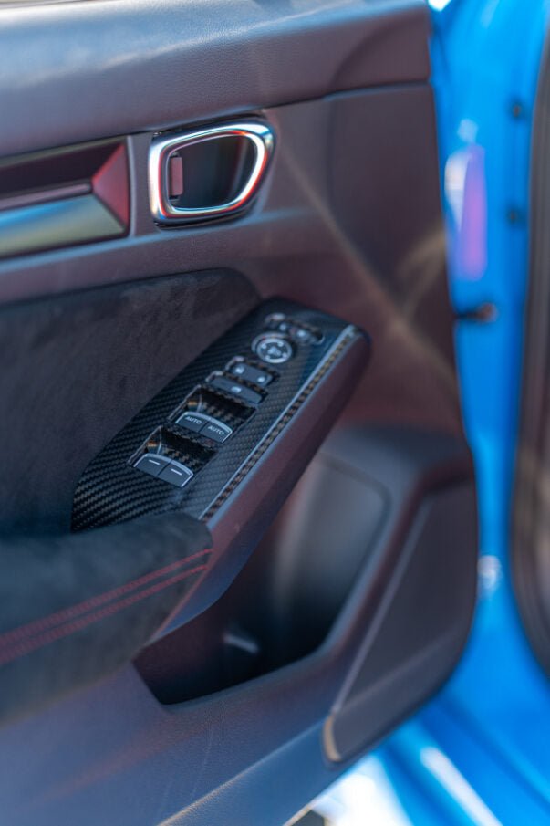 OLM LE Carbon Fiber Window Switch Panel Covers (Set of 4) - 2022+ FL Honda Civic / FL5 Type R - Speedlogix