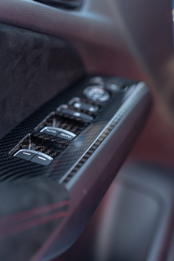 OLM LE Carbon Fiber Window Switch Panel Covers (Set of 4) - 2022+ FL Honda Civic / FL5 Type R - Speedlogix