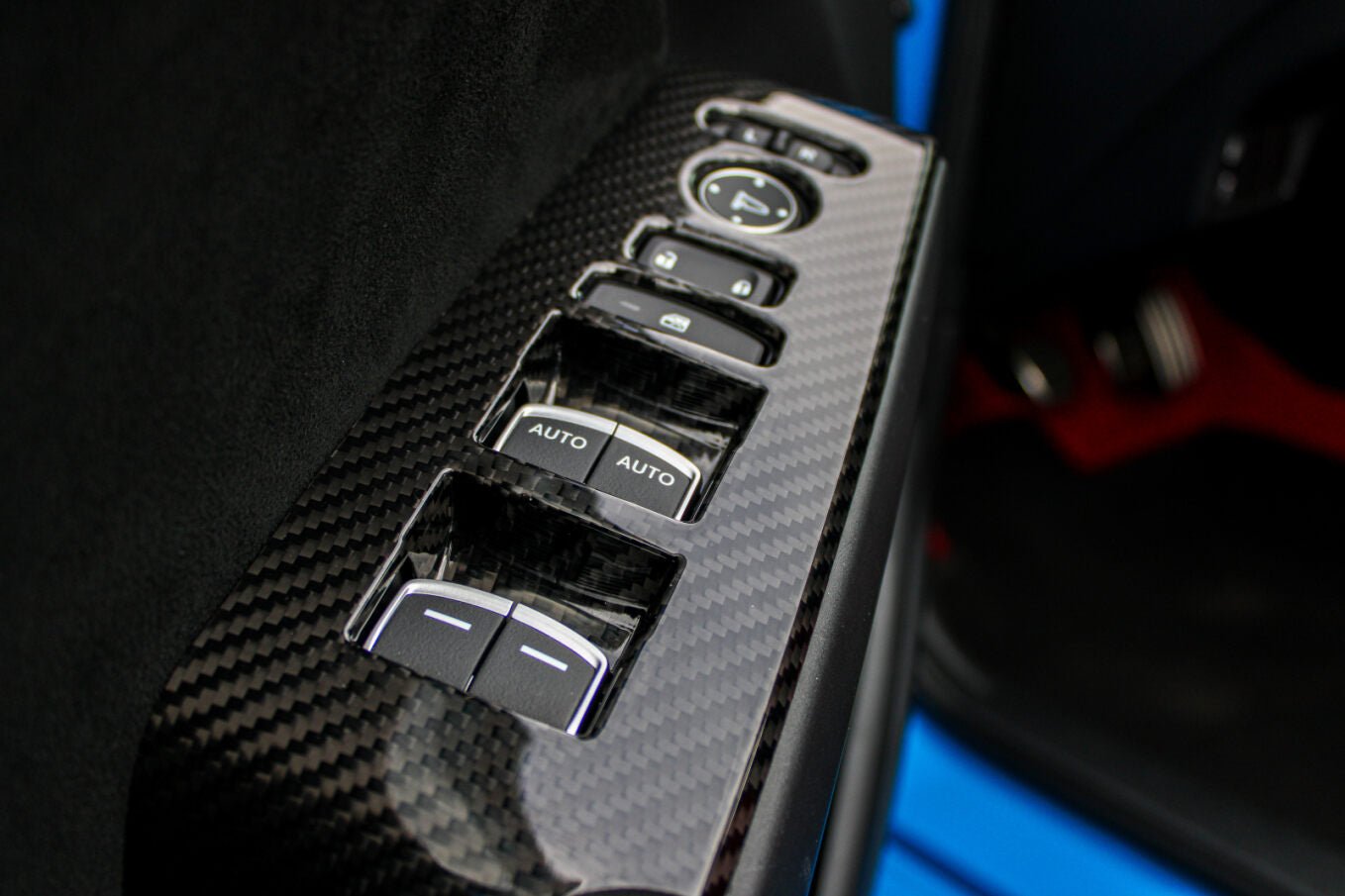 OLM LE Carbon Fiber Window Switch Panel Covers (Set of 4) - 2022+ FL Honda Civic / FL5 Type R - Speedlogix