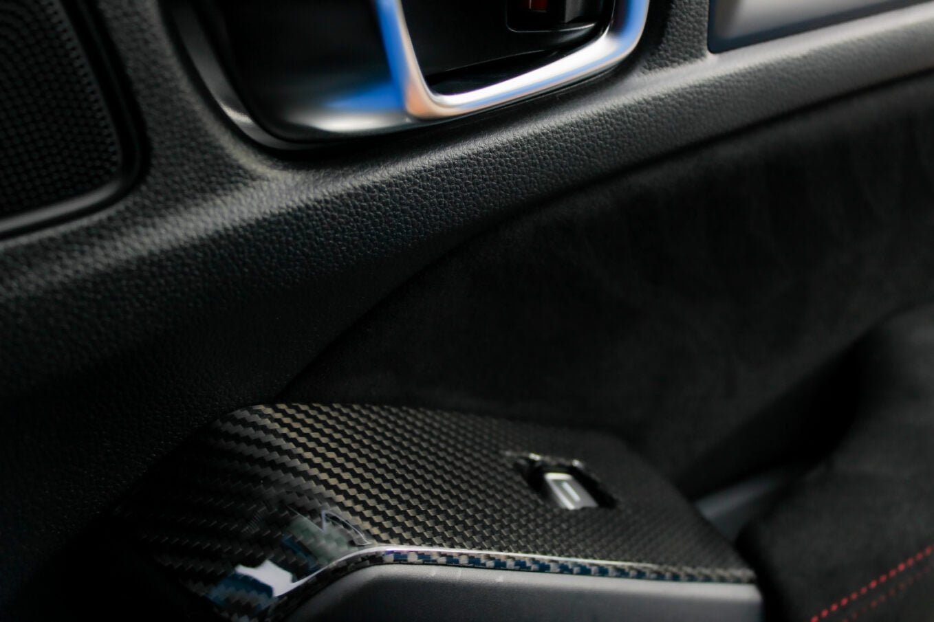 OLM LE Carbon Fiber Window Switch Panel Covers (Set of 4) - 2022+ FL Honda Civic / FL5 Type R - Speedlogix