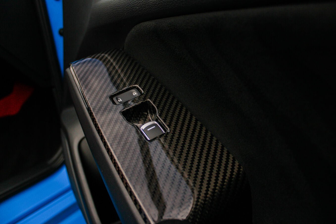 OLM LE Carbon Fiber Window Switch Panel Covers (Set of 4) - 2022+ FL Honda Civic / FL5 Type R - Speedlogix