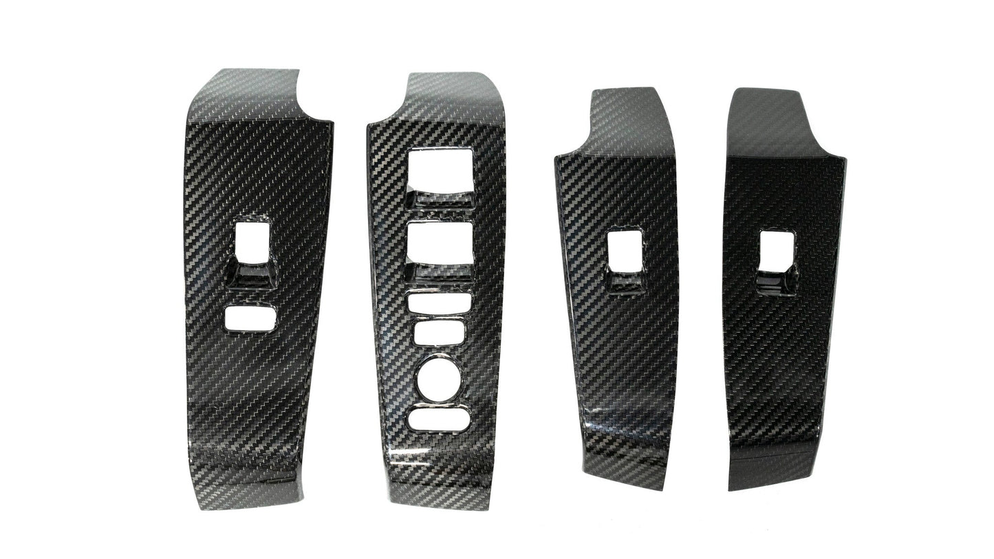 OLM LE Carbon Fiber Window Switch Panel Covers (Set of 4) - 2022+ FL Honda Civic / FL5 Type R - Speedlogix