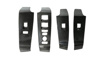 OLM LE Carbon Fiber Window Switch Panel Covers (Set of 4) - 2022+ FL Honda Civic / FL5 Type R - Speedlogix