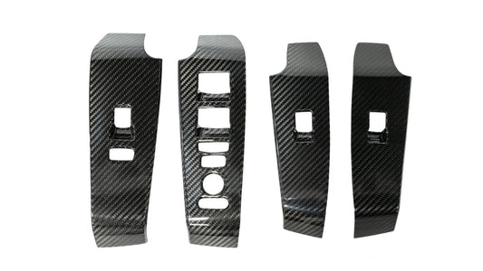 OLM LE Carbon Fiber Window Switch Panel Covers (Set of 4) - 2022+ FL Honda Civic / FL5 Type R - Speedlogix