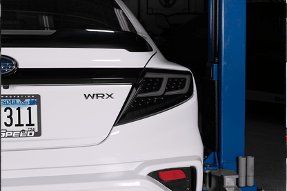 OLM Spec - AR LED Taillights (Smoke Lens/Black Base/White Bar) - 2022+ WRX - Speedlogix