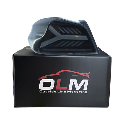 OLM Y - Spec LED Taillights (Smoke Lens White Optic) - 2015 - 2021 WRX / STI - Speedlogix