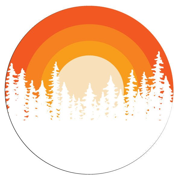 Ombré Sunset in the Woods Spare Tire Cover for RV, Jeep, Camper & More - Speedlogix