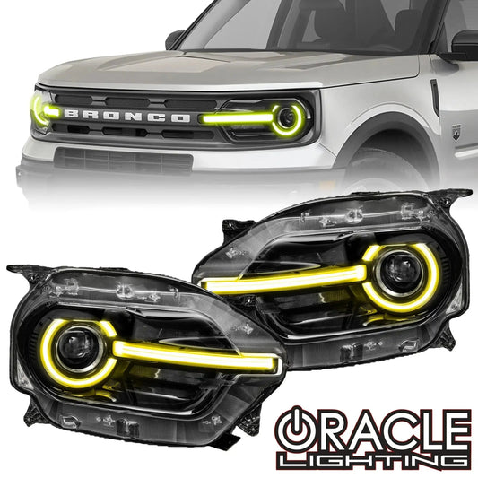 ORACLE Lighting 2021 - 2025 Ford Bronco Sport ColorSHIFT RGB+W Headlight DRL + Halo Upgrade - Speedlogix