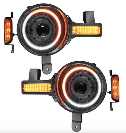 ORACLE Oculus Bi - LED Projector Headlights Amber/White 2021 - 2024 Bronco - Speedlogix