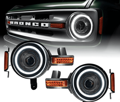 ORACLE Oculus Bi - LED Projector Headlights White 2021 - 2024 Bronco - Speedlogix