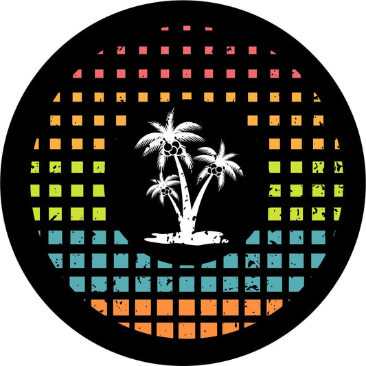 Palm Trees Tropical Summer Vibes Bronco Spare Tire Cover - Speedlogix