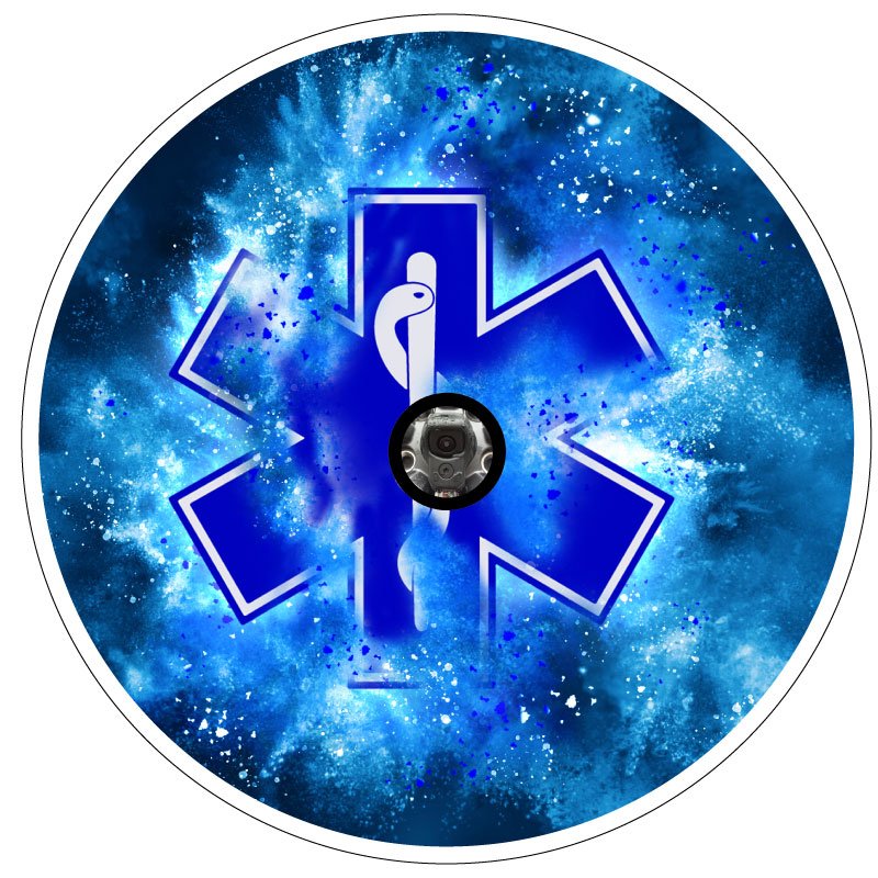 Paramedic Insignia - Blue Explosion Bronco Spare Tire Cover - Speedlogix