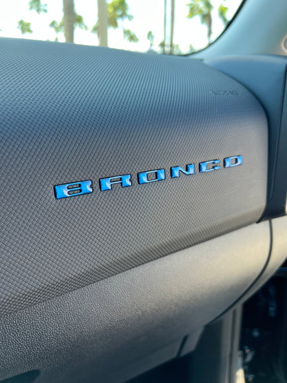 Passenger Dash Letter Inserts Fits 2025 - 2026 Ford Bronco Sport - Speedlogix