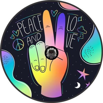 Peace and Love Hand Bronco Spare Tire Cover - Speedlogix
