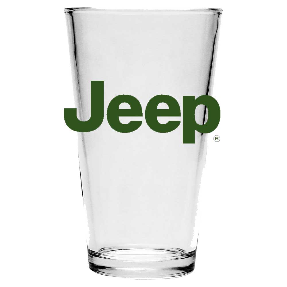 Pint Glass - Jeep Text (Jeep Green) - Speedlogix