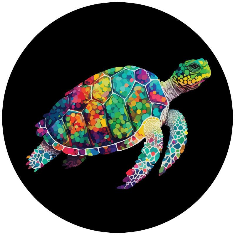 Pop Art Sea Turtle Bronco Spare Tire Cover - Speedlogix
