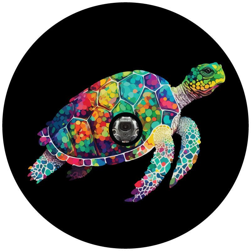 Pop Art Sea Turtle Bronco Spare Tire Cover - Speedlogix