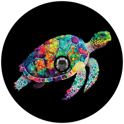 Pop Art Sea Turtle Bronco Spare Tire Cover - Speedlogix