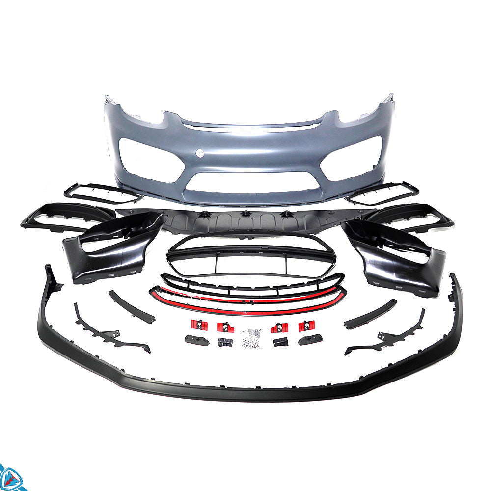 2013-2016 Porsche Boxster & Cayman (981) GT4 Style Polypropylene Front Bumper Conversion Kit | E3Tuning