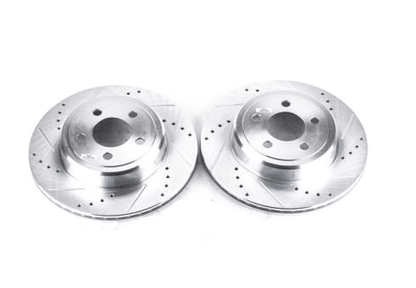 PowerStop Rear Brake Rotors, Drilled & Slotted 2005 - 2023 Challenger/Charger 5.7L - Speedlogix