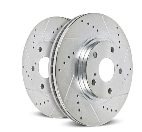 PowerStop Rear Brake Rotors, Drilled & Slotted 2005 - 2023 Challenger/Charger 5.7L - Speedlogix