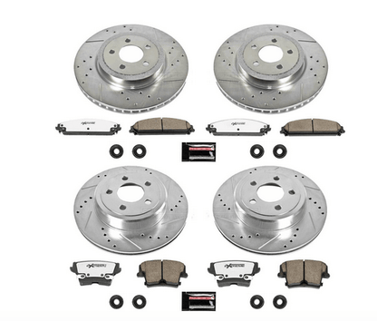 PowerStop Z26 Front & Rear Brake Pad & Rotor Kit 2005 - 2023 Challenger/Charger 5.7L - Speedlogix
