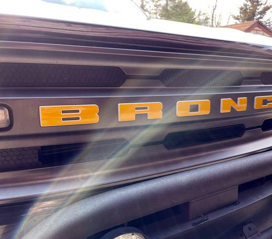 Premium Cast Vinyl Decal Letter Inlays for 2020-2025 Bronco/Bronco Sport Grille