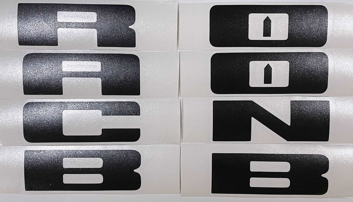 Premium Cast Vinyl Decal Letter Inlays for 2020-2025 Bronco/Bronco Sport Grille