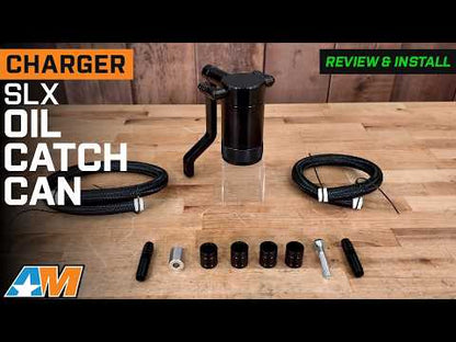 SLX Black Billet Oil Catch Can 2011-2023 Challenger/Charger 5.7L, 6.4L