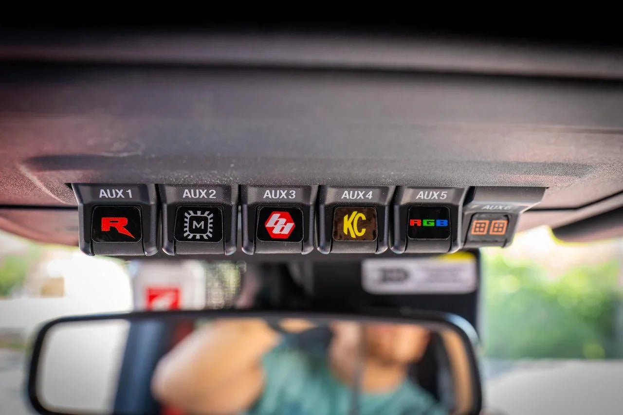 Printed Series Auxiliary Switch Labels (Upfitter) - 2021+ Bronco / F - 150 Tremor / F - 150 Raptor / Ranger Tremor / 2023+ Super Duty / 25+ Bronco Sport - Speedlogix